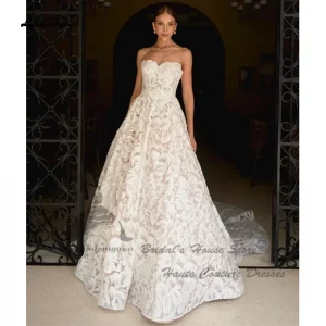 Lakshmigown Luxury Lace Boho Wedding Gowns Off Shoulder 2026 Sparkly Church Champagne Beach Bridal Dresses Vestidos Novia