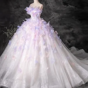 Luxury Long Wedding Dresses Elegant Women Off-Shoulder Applique Photos Shoot Bridal Dress Customized Formal Occasion Dresses